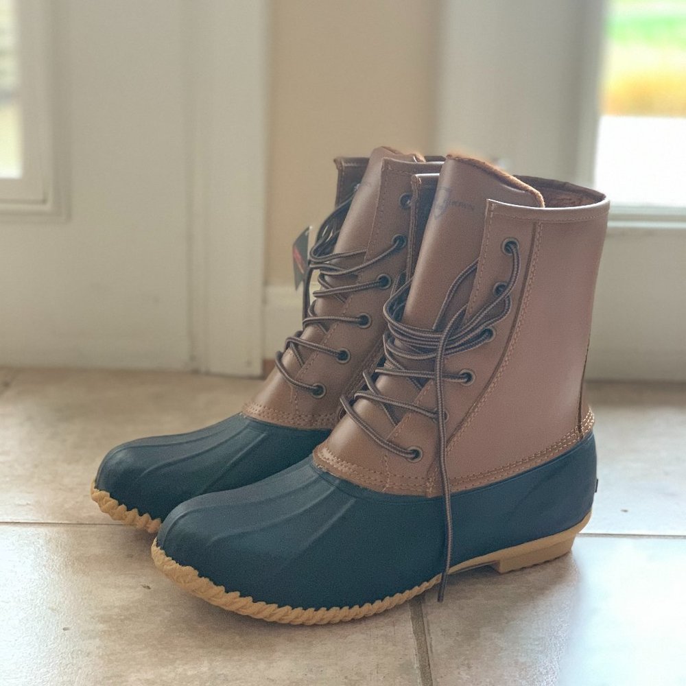 NWT Black Brown 1826 Rain Boots